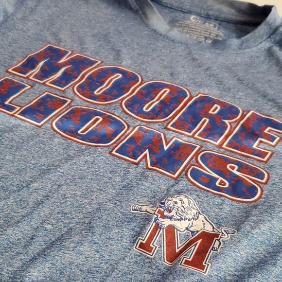 L MOORE LIONS TECH TSHIRT TEAM OKLAHOMA high school team SMALL LARGE - Picture 9 of 10